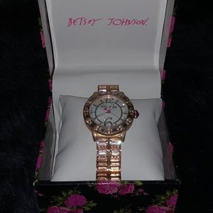 Betsey Johnson rose gold watch